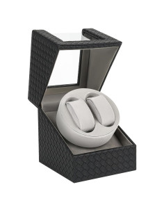 Enrollador Doble de Reloj WUGE - Cuero PU Premium, Silencioso