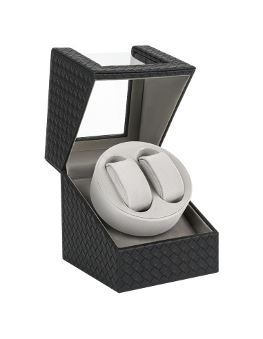 Enrollador Doble de Reloj WUGE - Cuero PU Premium, Silencioso