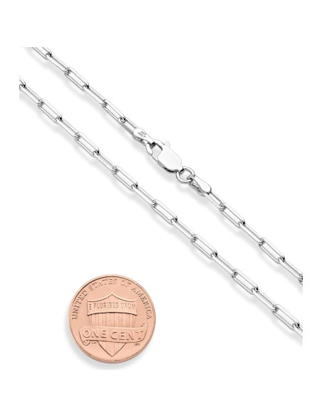 Cadena de Tobillo Miabella Plata Esterlina 925 2.5mm Hecho en Italia