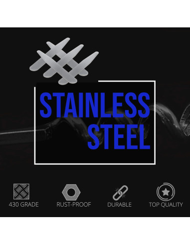 Quality Stays 40 Varillas de Cuello de Metal para Hombre - 3 Tamaños