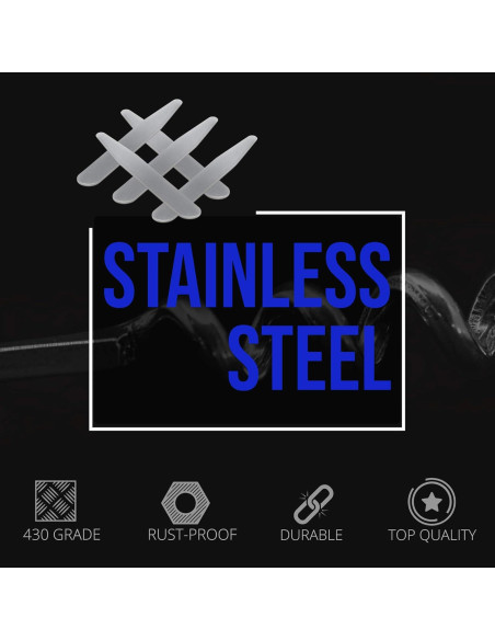Quality Stays 40 Varillas de Cuello de Metal para Hombre - 3 Tamaños