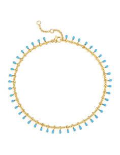 Pulsera de Tobillo de Oro 14K MTMY Ajustable con Borlas Coloridas