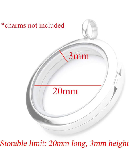 Colgante Locket Redondo Zysta Plata 30mm Acero Inoxidable Colgante Locket Redondo Zysta Plata 30mm Acero Inoxidable