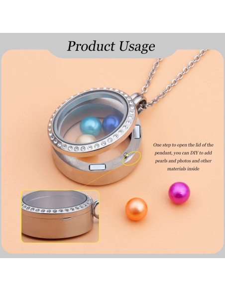 2 Colgantes Flotantes de Acero Inoxidable 30mm Africanbeads