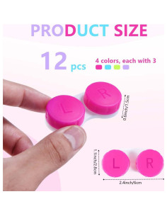 Estuches de Lentes de Contacto Coloridos KISEER - 12 Unidades 2