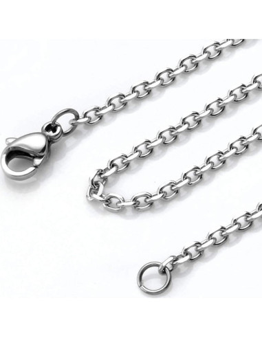 Colgante Locket Redondo Zysta Plata 30mm Acero Inoxidable