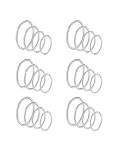 Juego de 24 Aros de Nariz Masedy 20G Acero Inoxidable 6-12MM