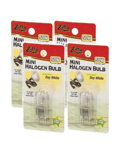 Paquete de 4 Lámparas de Calor Zilla 50W para Reptiles