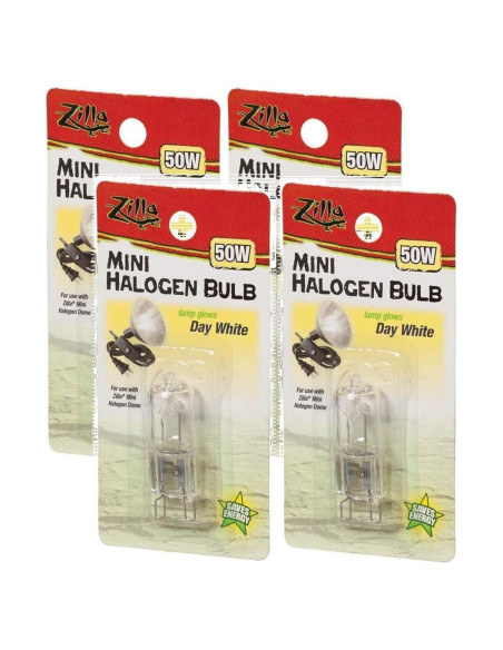 Paquete de 4 Lámparas de Calor Zilla 50W para Reptiles