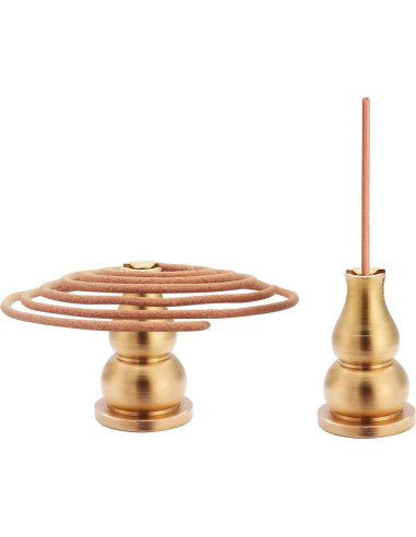 Quemador de Incienso de Latón Chenshuo - 3 Soportes Dorados