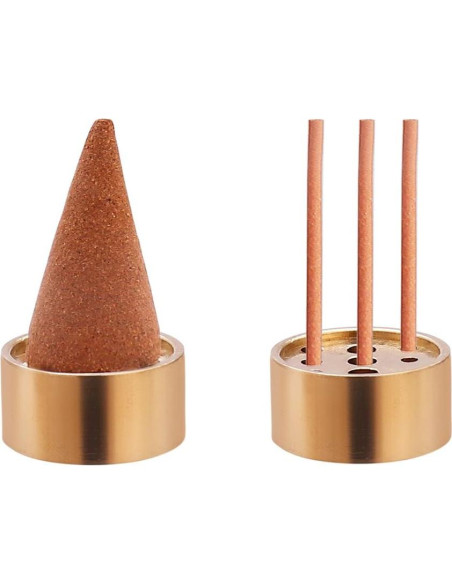 Quemador de Incienso de Latón Chenshuo - 3 Soportes Dorados