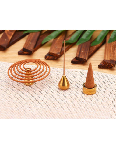 Quemador de Incienso de Latón Chenshuo - 3 Soportes Dorados