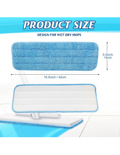 Paquete de 40 almohadillas de microfibra Gandeer 42x13.3 cm 2