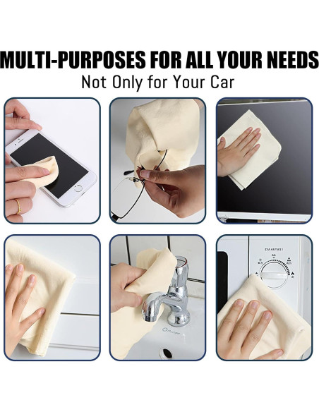 Paño de Chamois Airlab 61x41 cm 2 Unidades Cuero Natural