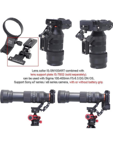 Soporte de Anillo de Montaje en Trípode iShoot para Sigma 105mm y 100-400mm
