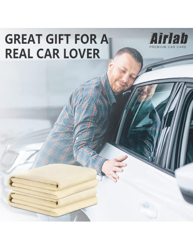 Paño de Chamois Airlab 61x41 cm 2 Unidades Cuero Natural