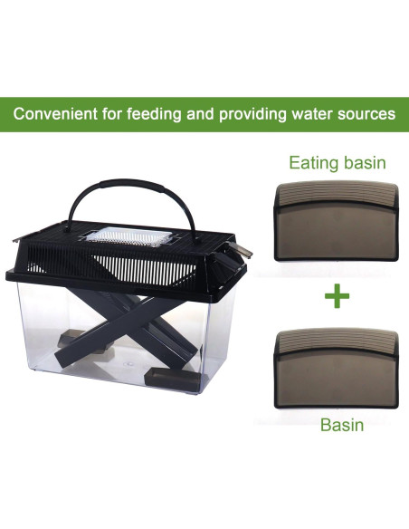 Guardián de Grillos NANEEZOO Grande con Plato y Agua