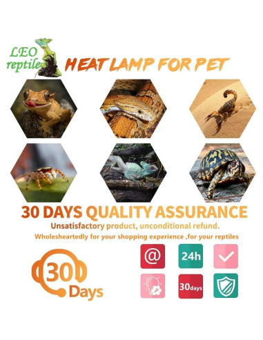 Lámpara de Calor Roja Regulable LEOTERRA R80 para Reptiles 2PACK