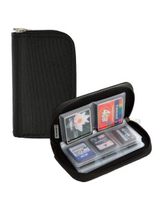 Funda para Tarjetas de Memoria JCSMARTEC - 22 Ranuras, Negro