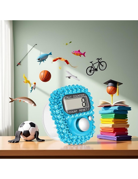 Contador Digital de Mano WLngtv con Pantalla LCD Azul