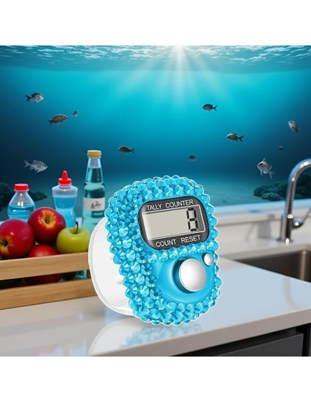 Contador Digital de Mano WLngtv con Pantalla LCD Azul