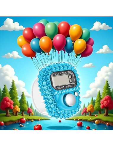 Contador Digital de Mano WLngtv con Pantalla LCD Azul