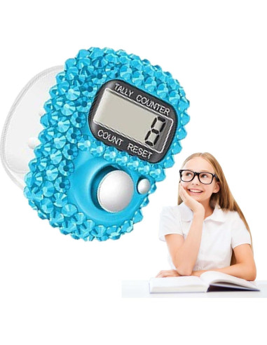 Contador Digital de Mano WLngtv con Pantalla LCD Azul