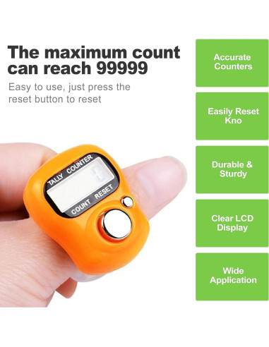 Paquete de 10 Contadores Digitales de Pulgar CeroDimo LCD