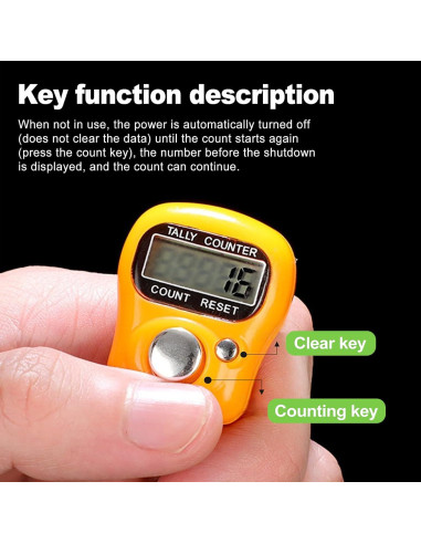 Paquete de 10 Contadores Digitales de Pulgar CeroDimo LCD