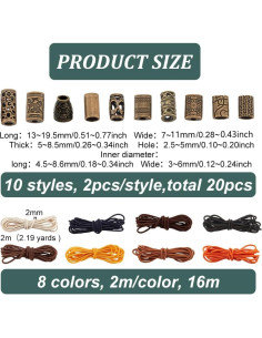 Kit de Bandas Elásticas BENECREAT 16m Poliester 20 Piezas 2