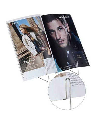 Soportes de Libros Plegables Maitys - 2 Piezas Ajustables Negro