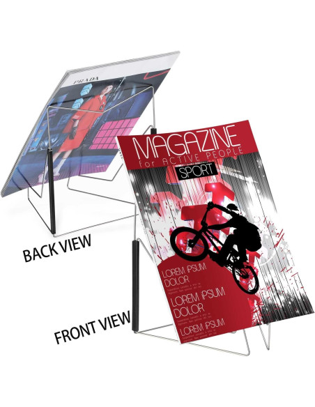 Soportes de Libros Plegables Maitys - 2 Piezas Ajustables Negro