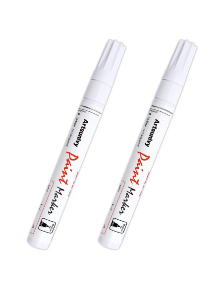 Marcadores Permanentes de Pintura Blanca Artsunlvy - 2 Piezas