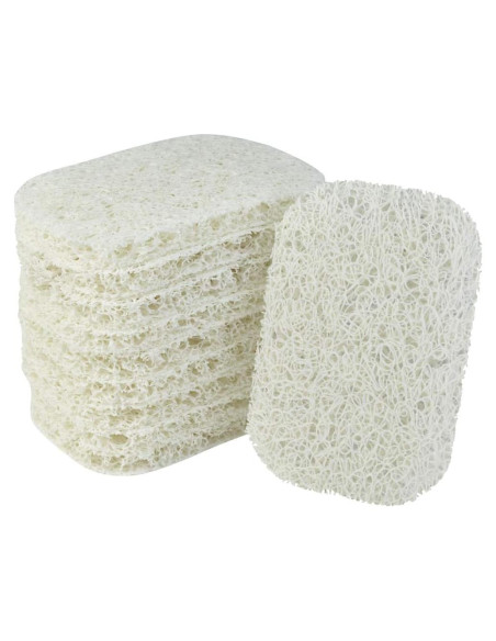 10 Soportes de Jabón Nydotd Antideslizantes PVC Blanco