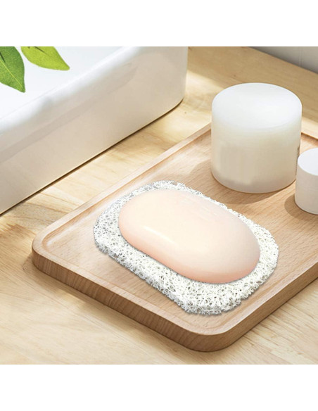 10 Soportes de Jabón Nydotd Antideslizantes PVC Blanco