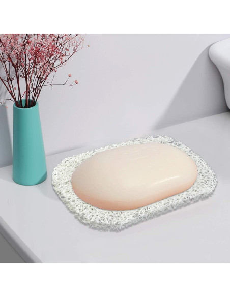 10 Soportes de Jabón Nydotd Antideslizantes PVC Blanco