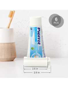 Exprimidor de Pasta de Dientes LOVEINUSA 6PCS ABS Blanco 2