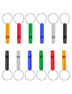 Juego de 12 Silbatos de Aluminio Ergonflow para Camping