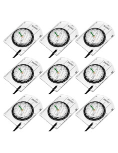 Brújula de Orientación BBTO 9 Piezas Impermeable para Senderismo