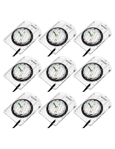 Brújula de Orientación BBTO 9 Piezas Impermeable para Senderismo