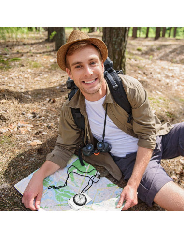 Brújula de Orientación BBTO 9 Piezas Impermeable para Senderismo
