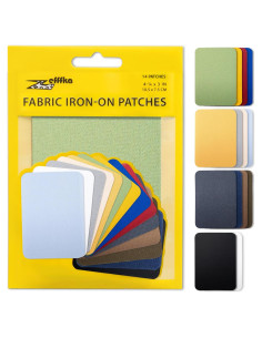 ZEFFFKA Kit de 14 Parches de Tela para Planchar 100% Algodón