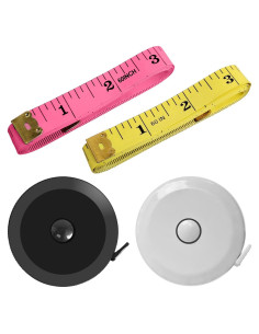 Paquete de 4 Cintas Métricas Retráctiles 150 cm Tesdluy