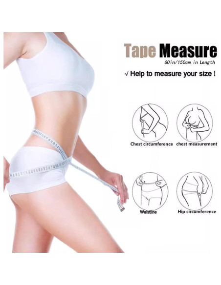 Cinta Métrica Suave HHKJ 150 cm Paquete Doble Negro y Blanco Cinta Métrica Suave HHKJ 150 cm Paquete Doble Negro y Blanco