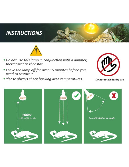 Bombilla de Calor MIXJOY 100W UVA UVB para Reptiles