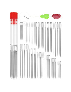 Juego de Agujas de Coser FIVEIZERO 60 Pcs Ojo Grande Acero Inoxidable