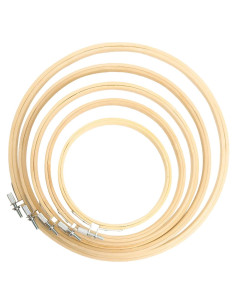Aros de Bordado Similane 5 Piezas de Bambú 13-26 cm