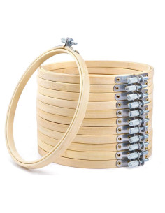 Juego de Aros de Bordado Caydo 12 Piezas 15 cm Redondos
