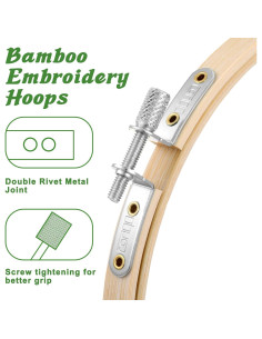 Aros de Bordado Redondos Simarro 10cm y 15cm de Bambú 2