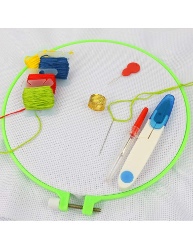 Similane 6 Piezas Aros de Bordado Plástico Multicolor 3.4 a 10.2 in